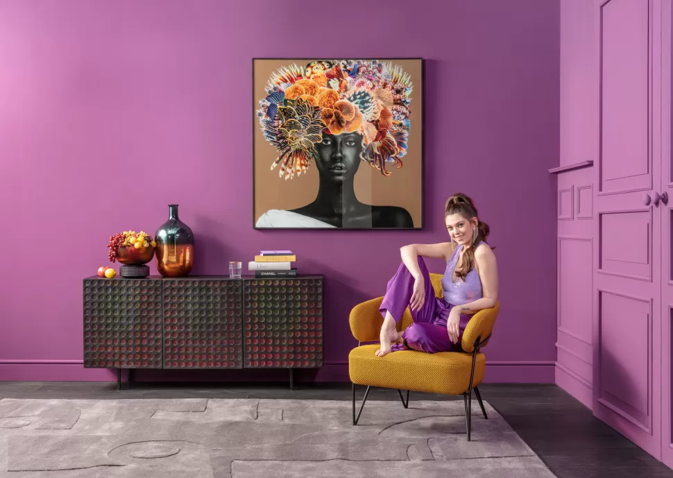 Fotele-KARE Design Fotel Nowoczesny Do Salonu żółty Nogi Stalowe Czarne 78x71 Cm