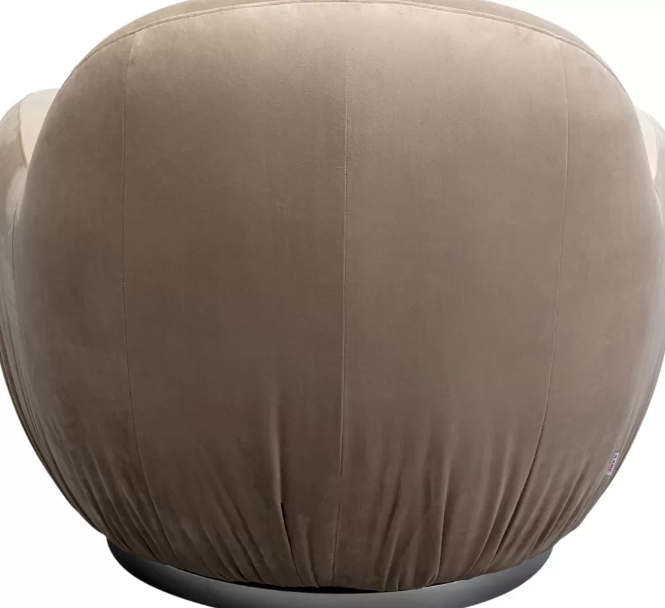 Fotele-KARE Design Fotel Obrotowy Do Salonu W Kolorze Szarym 88x90 Cm