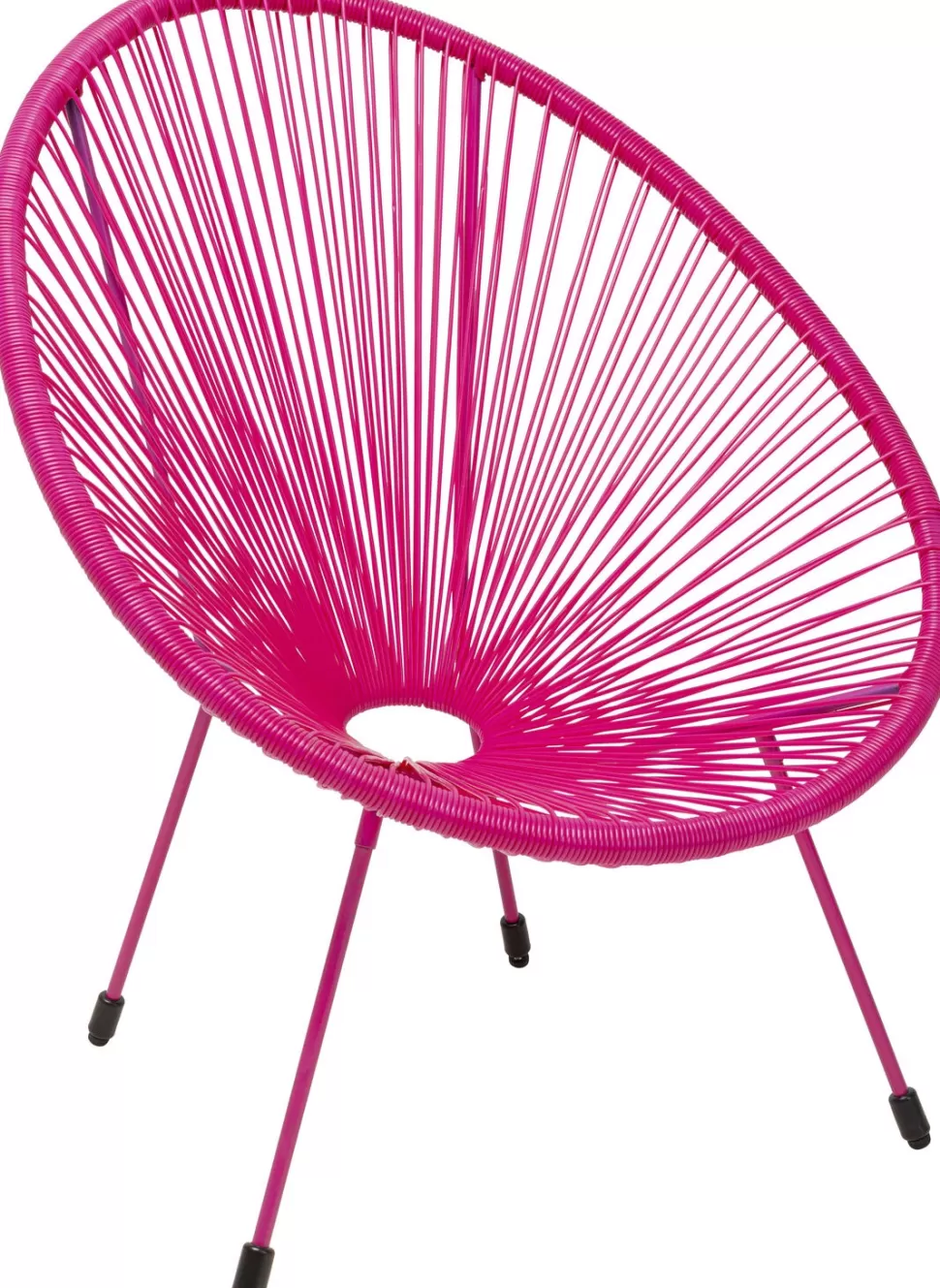 Fotele-KARE Design Fotel Ogrodowy Różowy żyłkowy 73x85 Cm