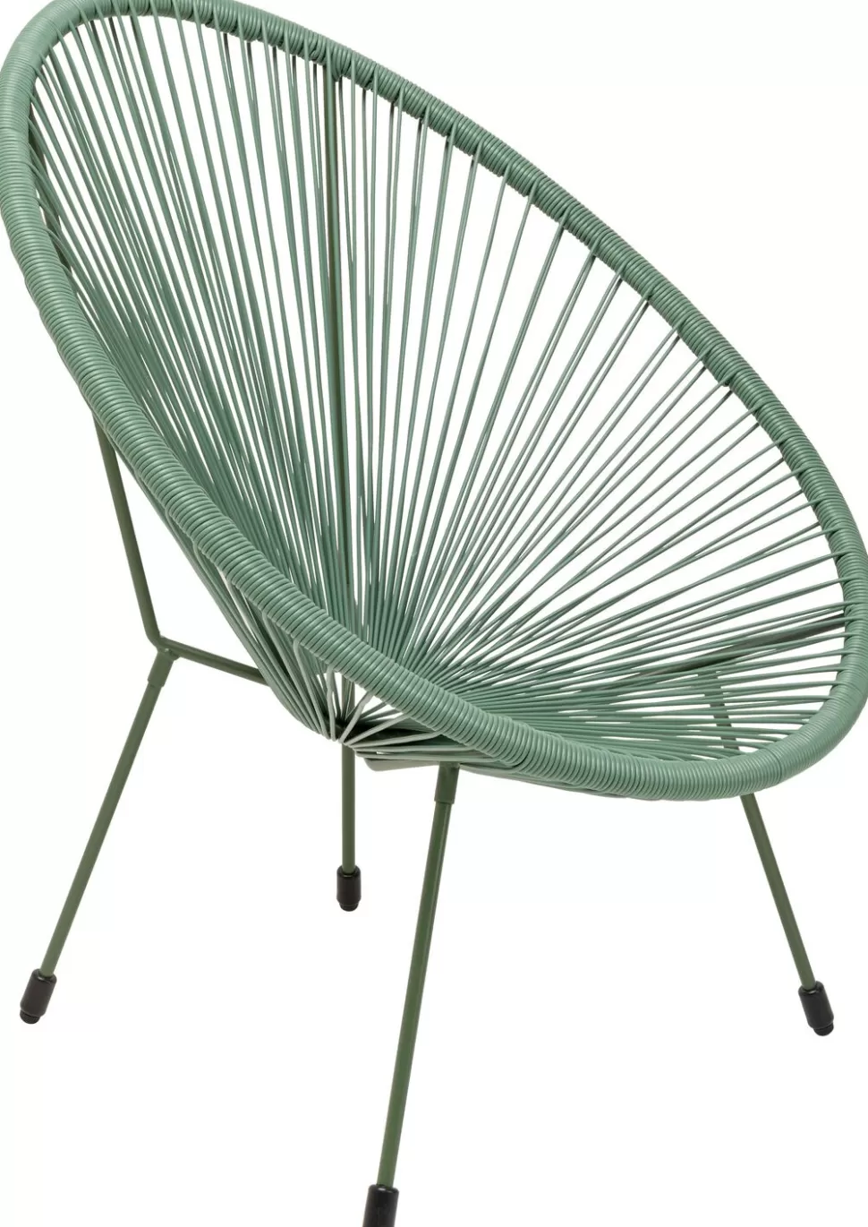 Fotele-KARE Design Fotel Ogrodowy Zielony żyłkowy 73x85 Cm
