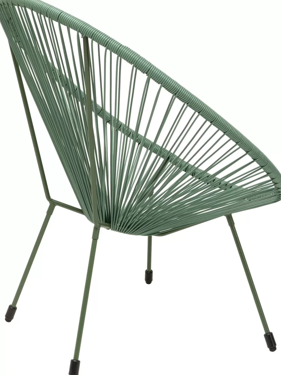 Fotele-KARE Design Fotel Ogrodowy Zielony żyłkowy 73x85 Cm