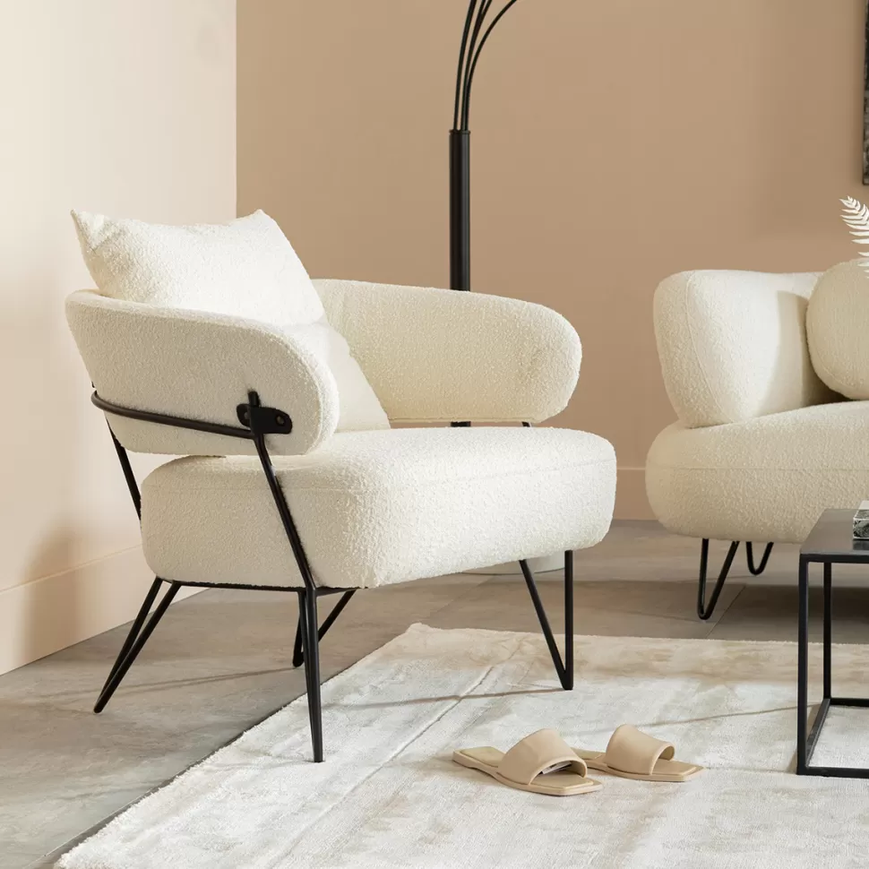 Fotele-KARE Design Fotel Peppo 78x71 Cm Biały