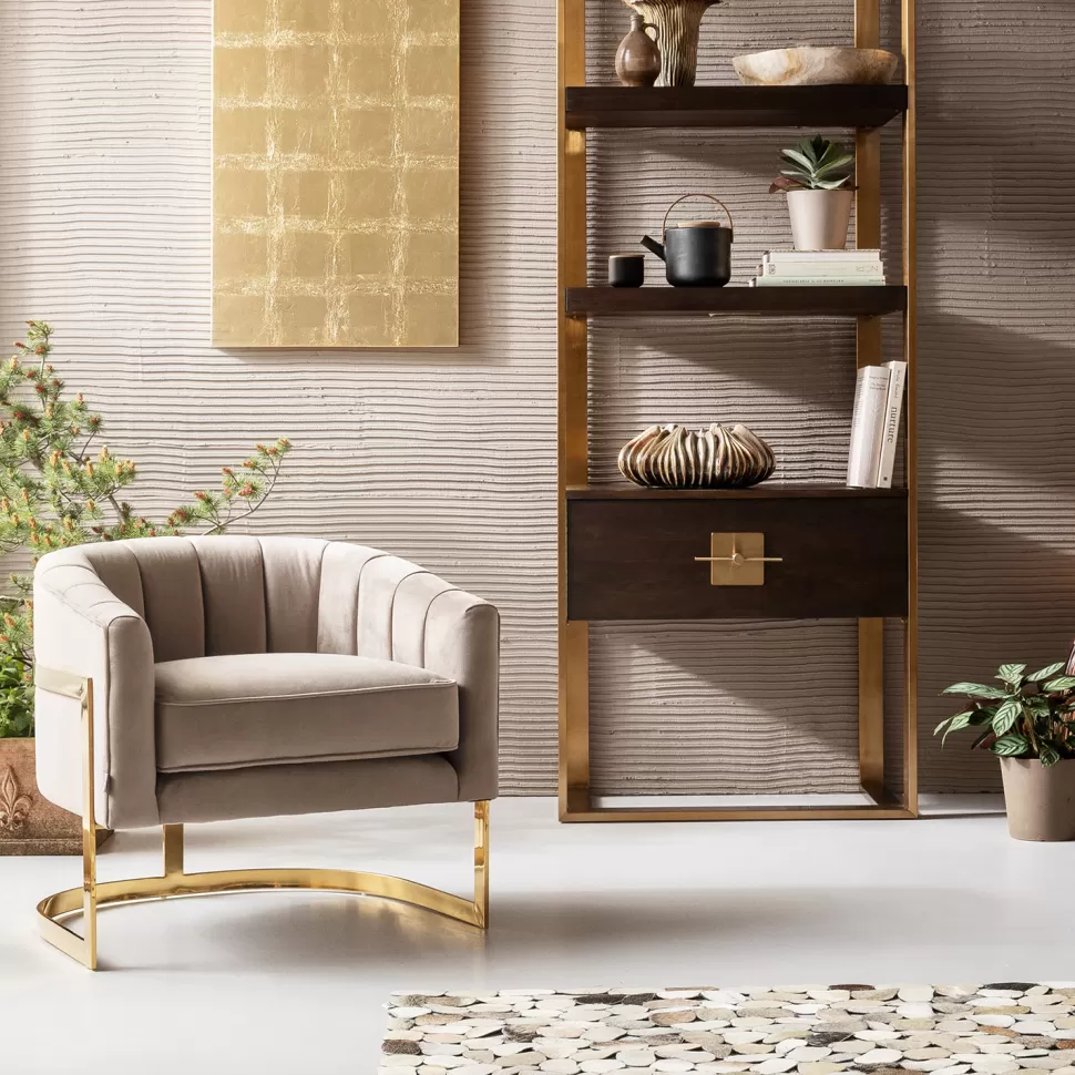 Fotele-KARE Design Fotel Pure Elegance 77x71 Cm Beżowy