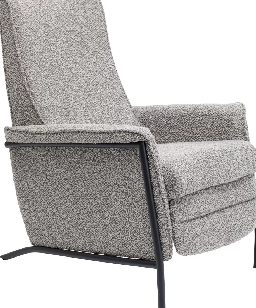 Fotele-KARE Design Fotel Rozkładany Nicky 72x104 Cm Recliner Szary