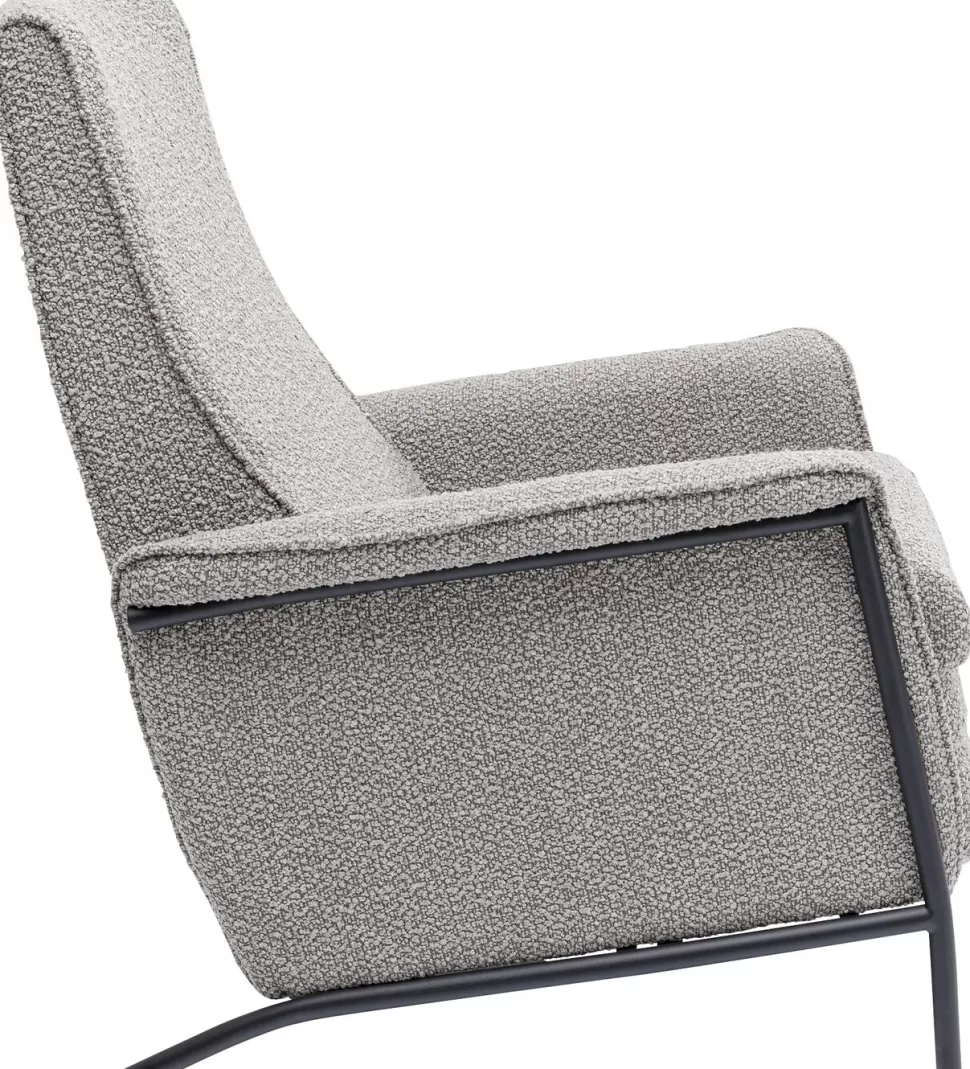 Fotele-KARE Design Fotel Rozkładany Nicky 72x104 Cm Recliner Szary