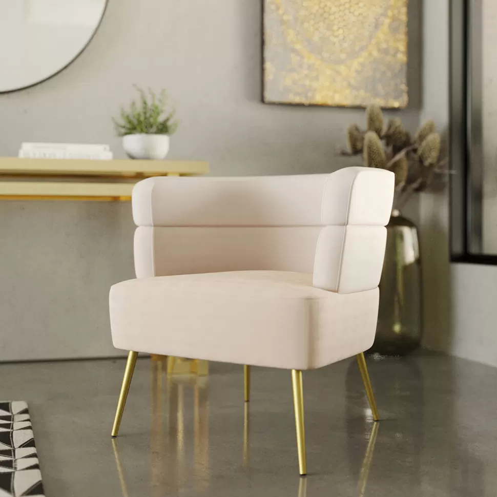 Fotele-KARE Design Fotel Sandwich 65x74 Cm Kremowo-beżowy