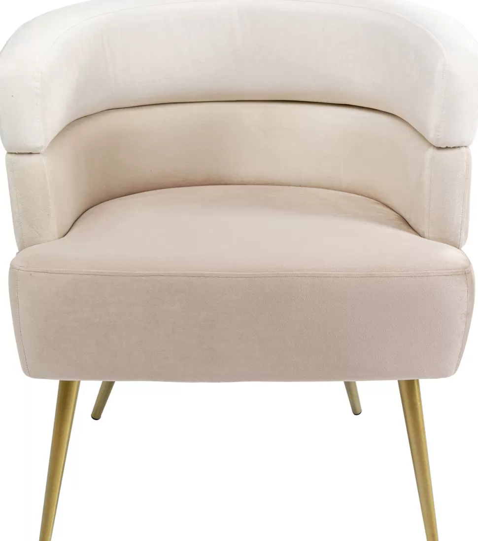 Fotele-KARE Design Fotel Sandwich 65x74 Cm Kremowo-beżowy