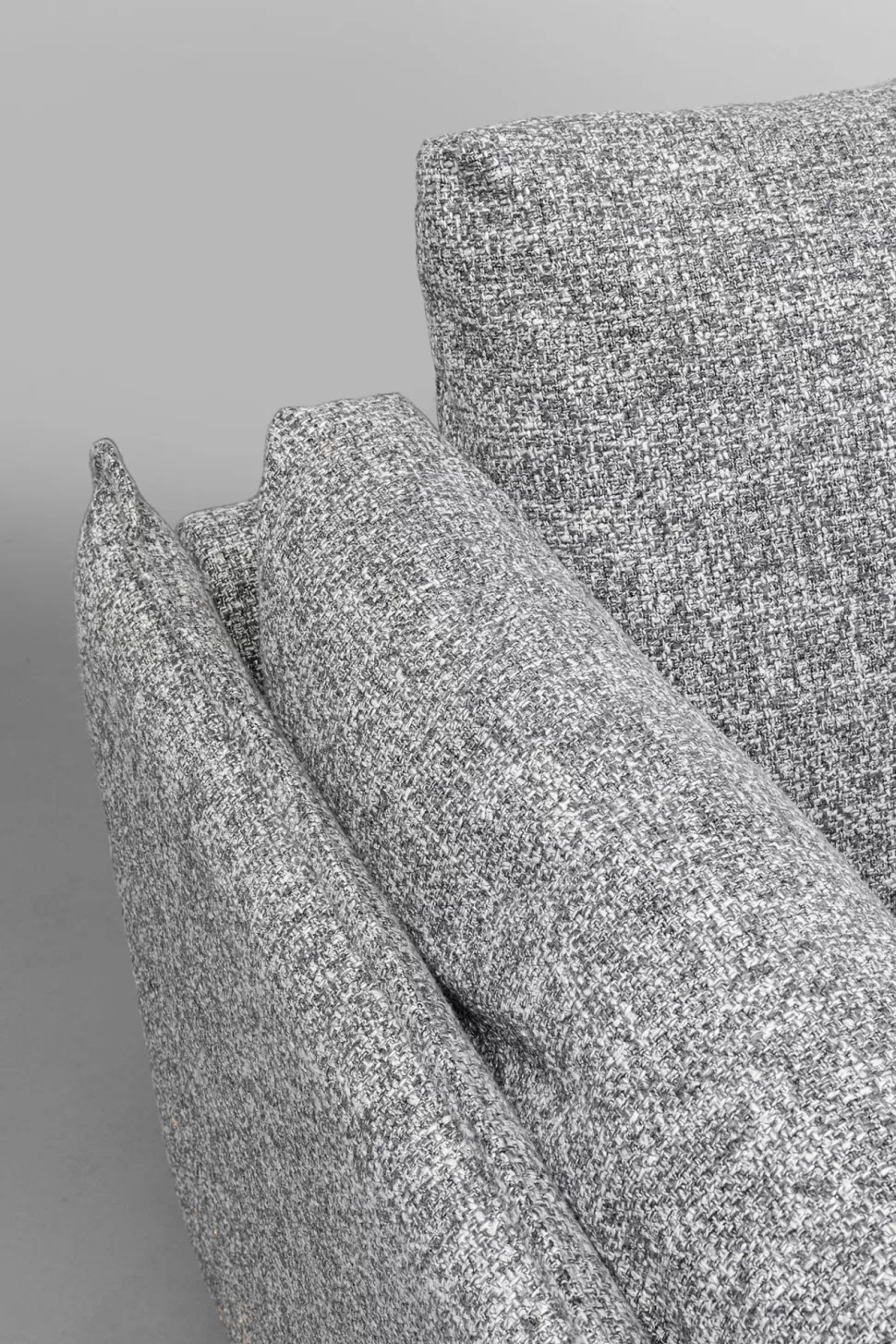 Fotele-KARE Design Fotel Szeroki W Kolorze Szarym Nogi Stalowe Czarne 126x88 Cm