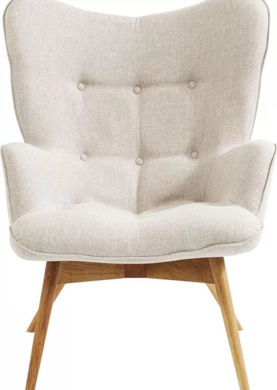 Fotele-KARE Design Fotel Vicky 73x94 Cm Ecru