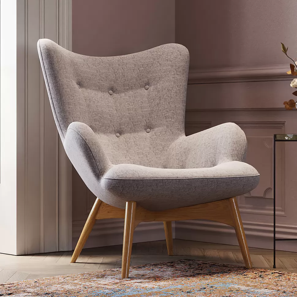 Fotele-KARE Design Fotel Vicky 73x94 Cm Szary