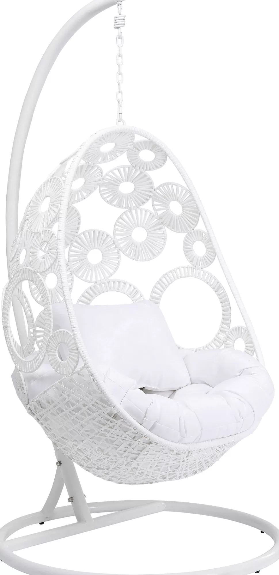 Fotele-KARE Design Fotel Wiszący Ibiza 104x203 Cm Biały