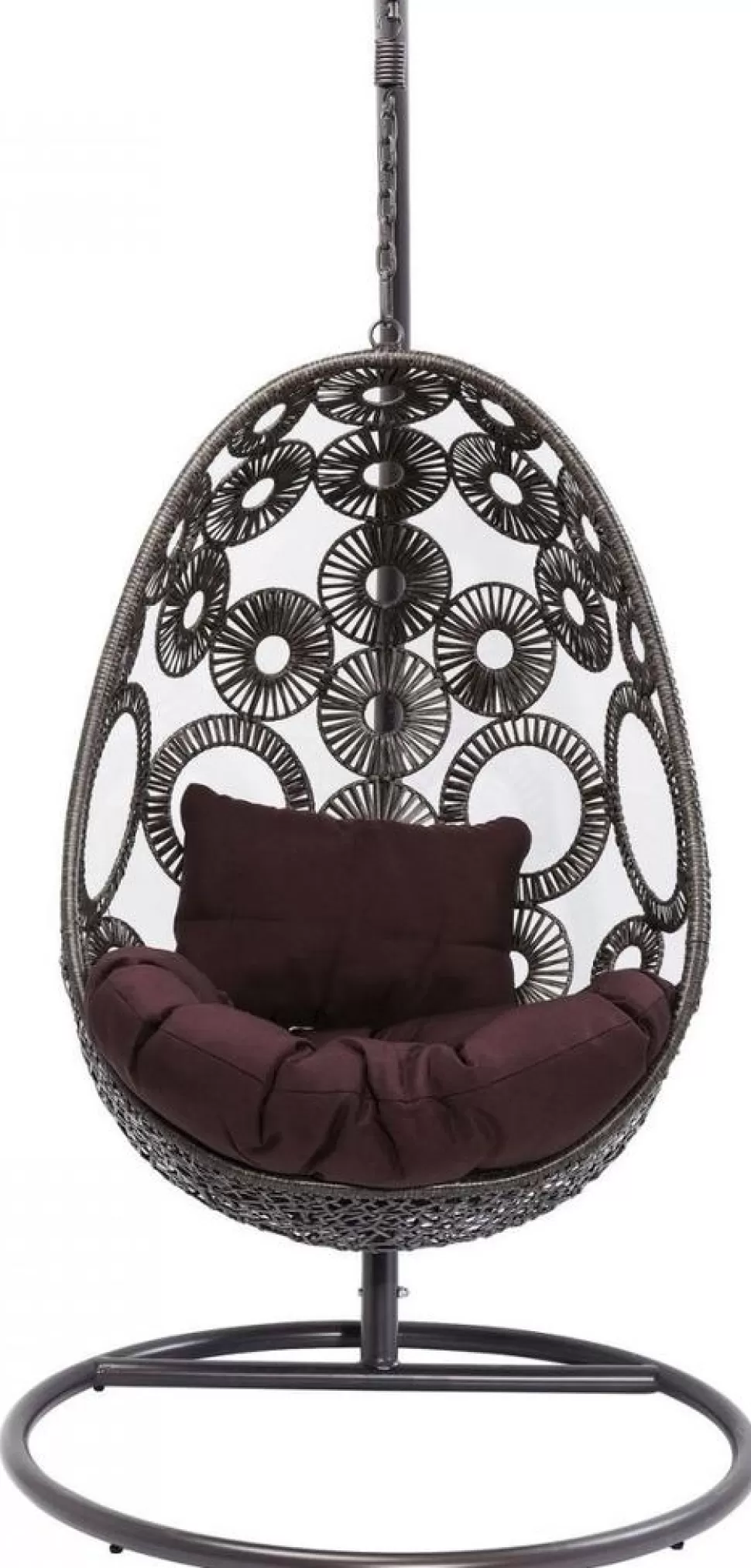 Fotele-KARE Design Fotel Wiszący Ibiza 104x203 Cm Brązowy
