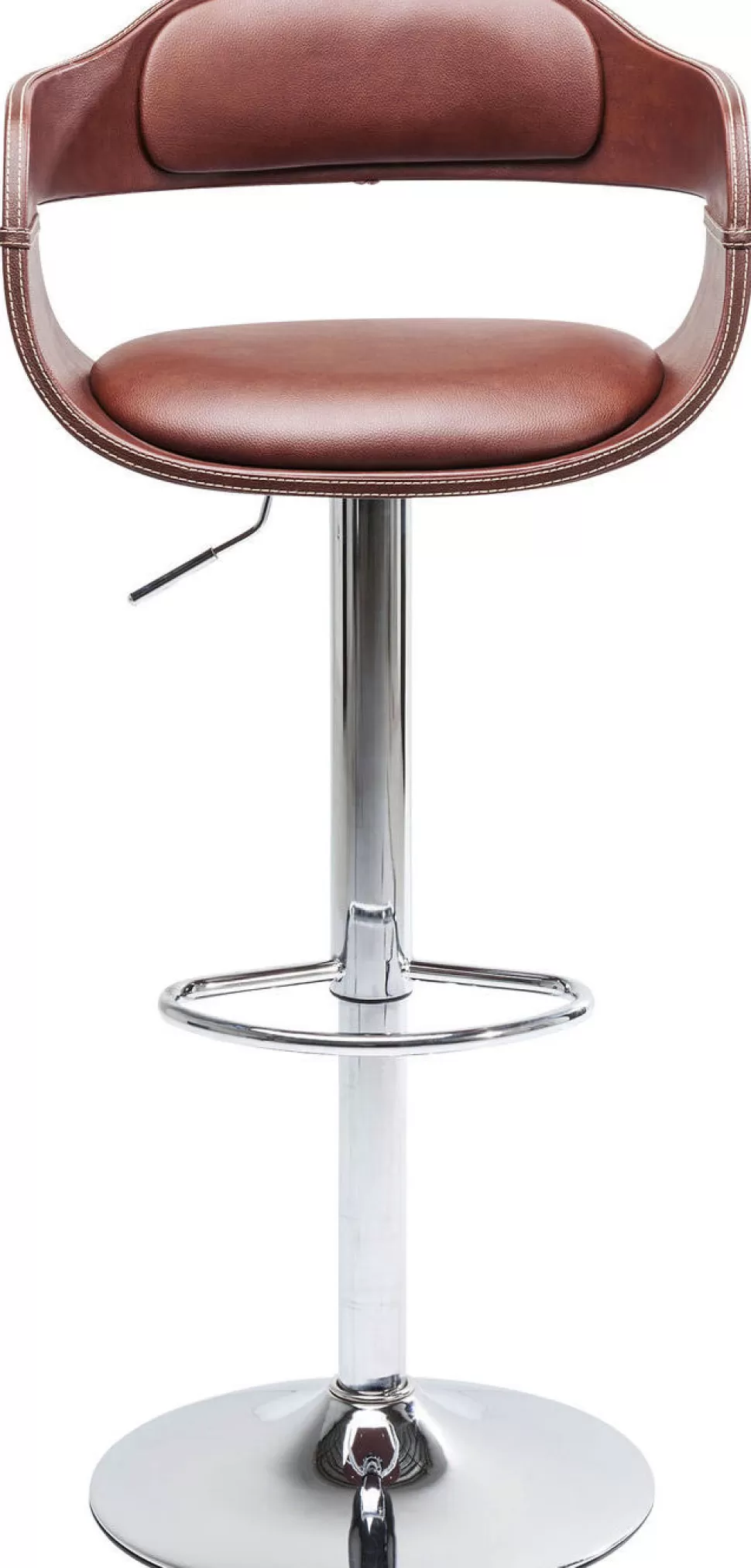 Hokery-KARE Design Hoker Monaco Nougat 48x106 Cm Brązowy Ekoskóra