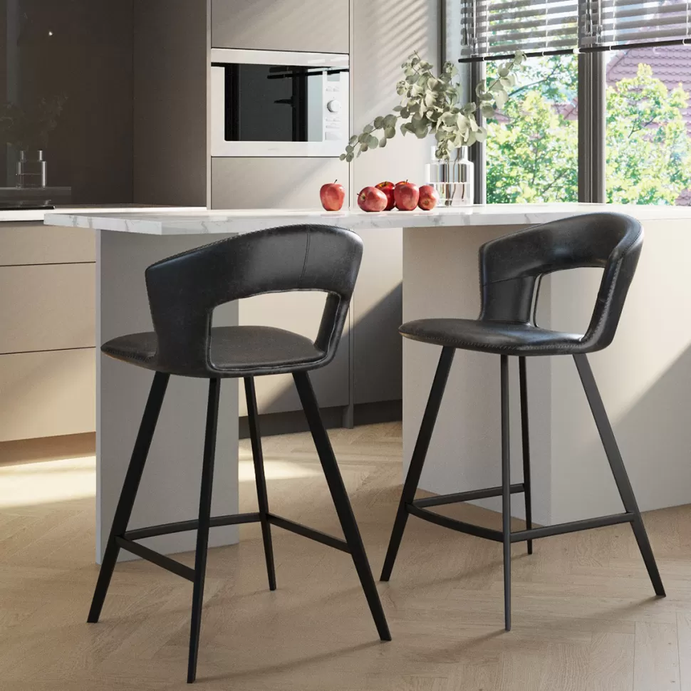 Hokery-KARE Design Hoker Reunion 53x91 Cm Czarny