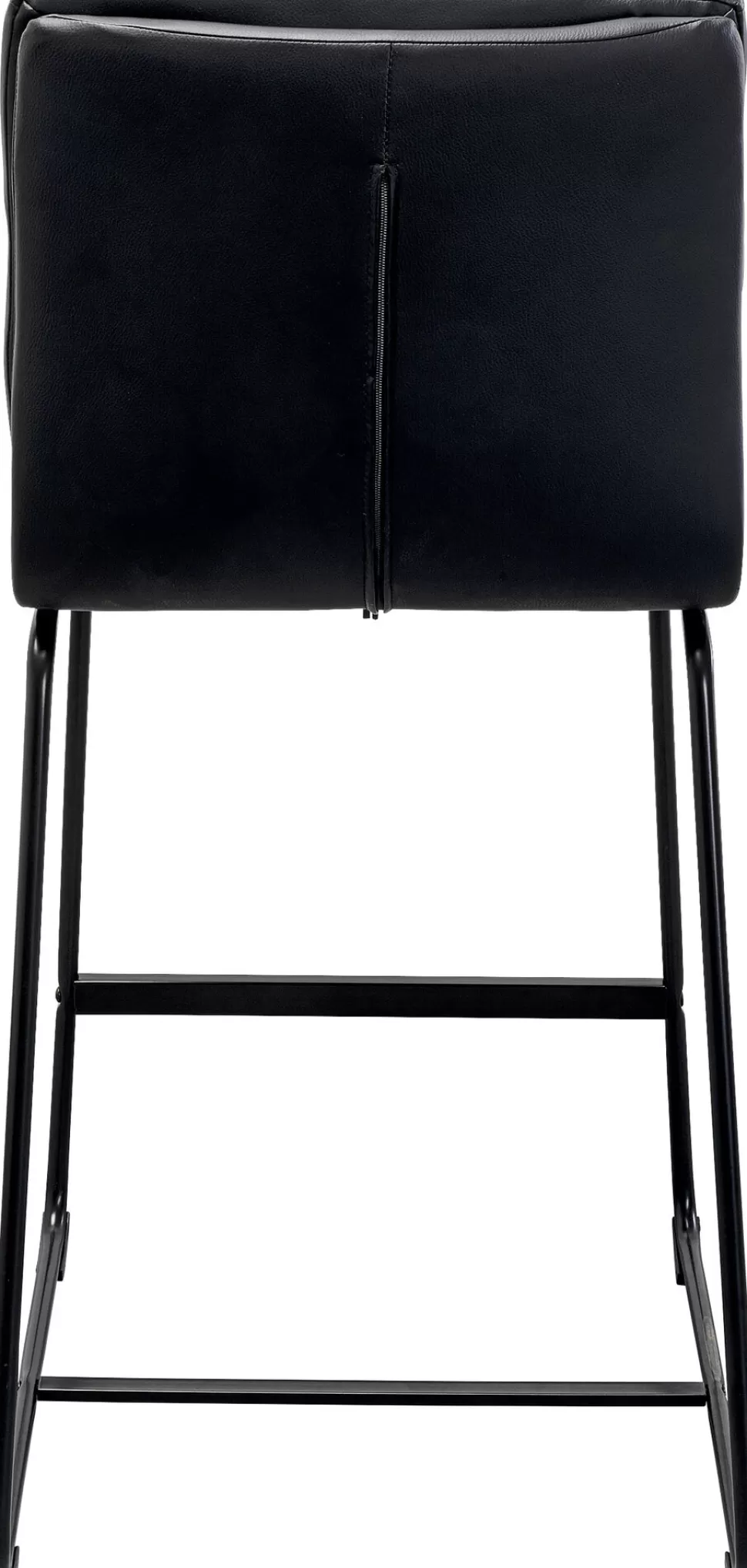 Hokery-KARE Design Hoker W Kolorze Czarnym Ekoskóra I Stal 75 Cm