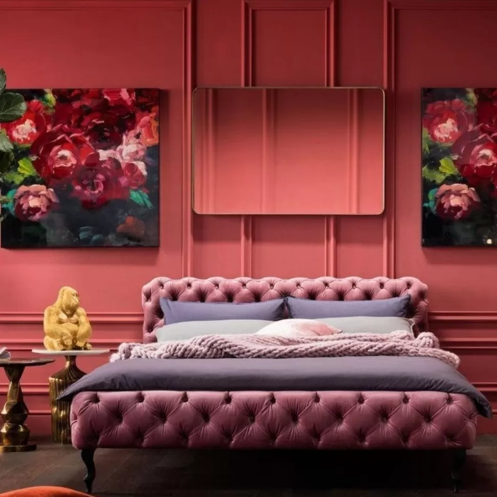 Łóżka-KARE Design Łóżko Desire 160x200 Cm Różowe