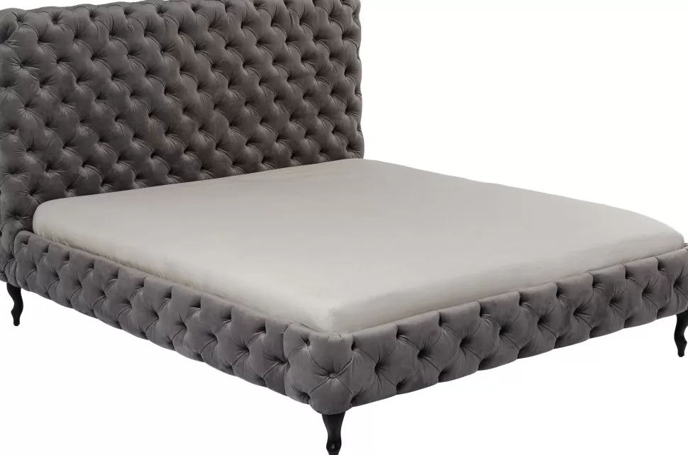 Łóżka-KARE Design Łóżko Desire 160x200 Cm Wysokie Szare