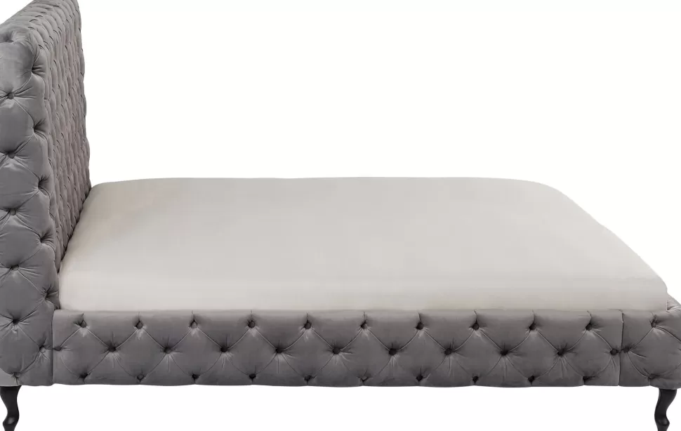 Łóżka-KARE Design Łóżko Desire 160x200 Cm Wysokie Szare