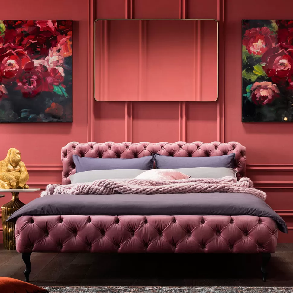 Łóżka-KARE Design Łóżko Desire 180x200 Cm Różowe