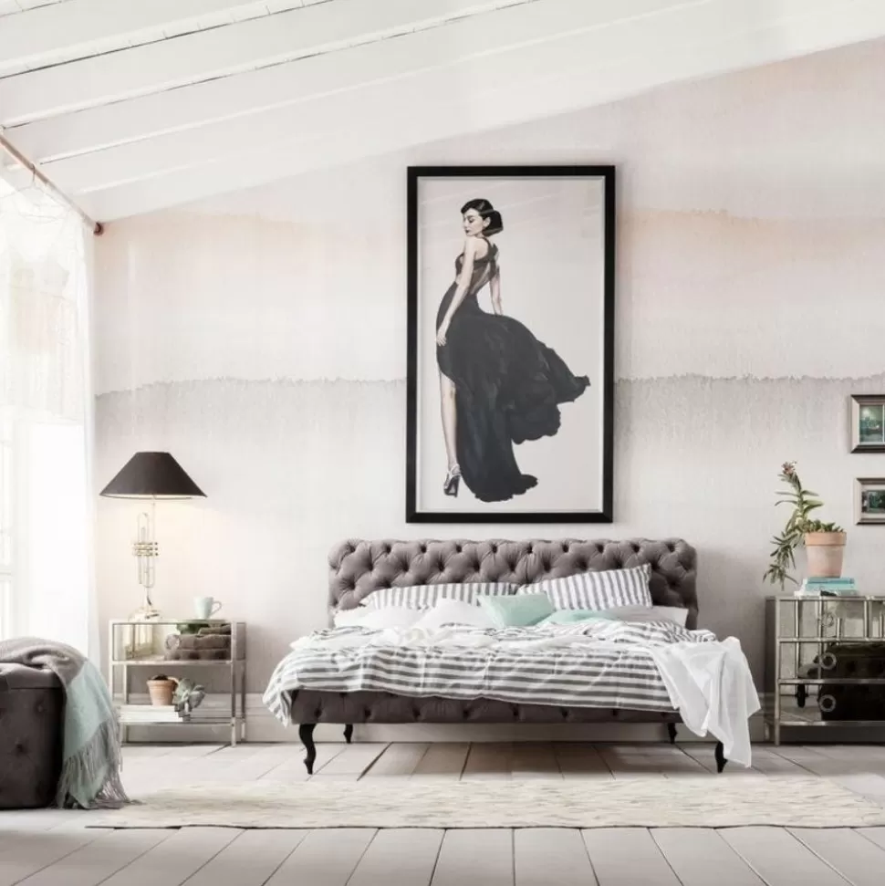 Łóżka-KARE Design Łóżko Desire 180x200 Cm Szare