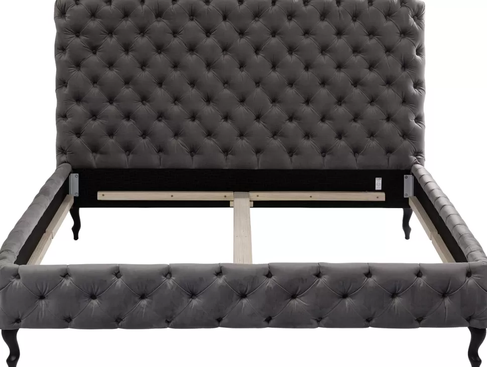 Łóżka-KARE Design Łóżko Desire 180x200 Cm Wysokie Szare