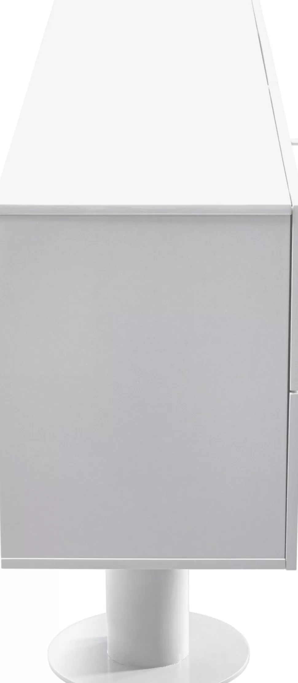 Komody-KARE Design Komoda 2-drzwiowa Z 2 Szufladami Biała Front Drewno Dębowe 183x76 Cm