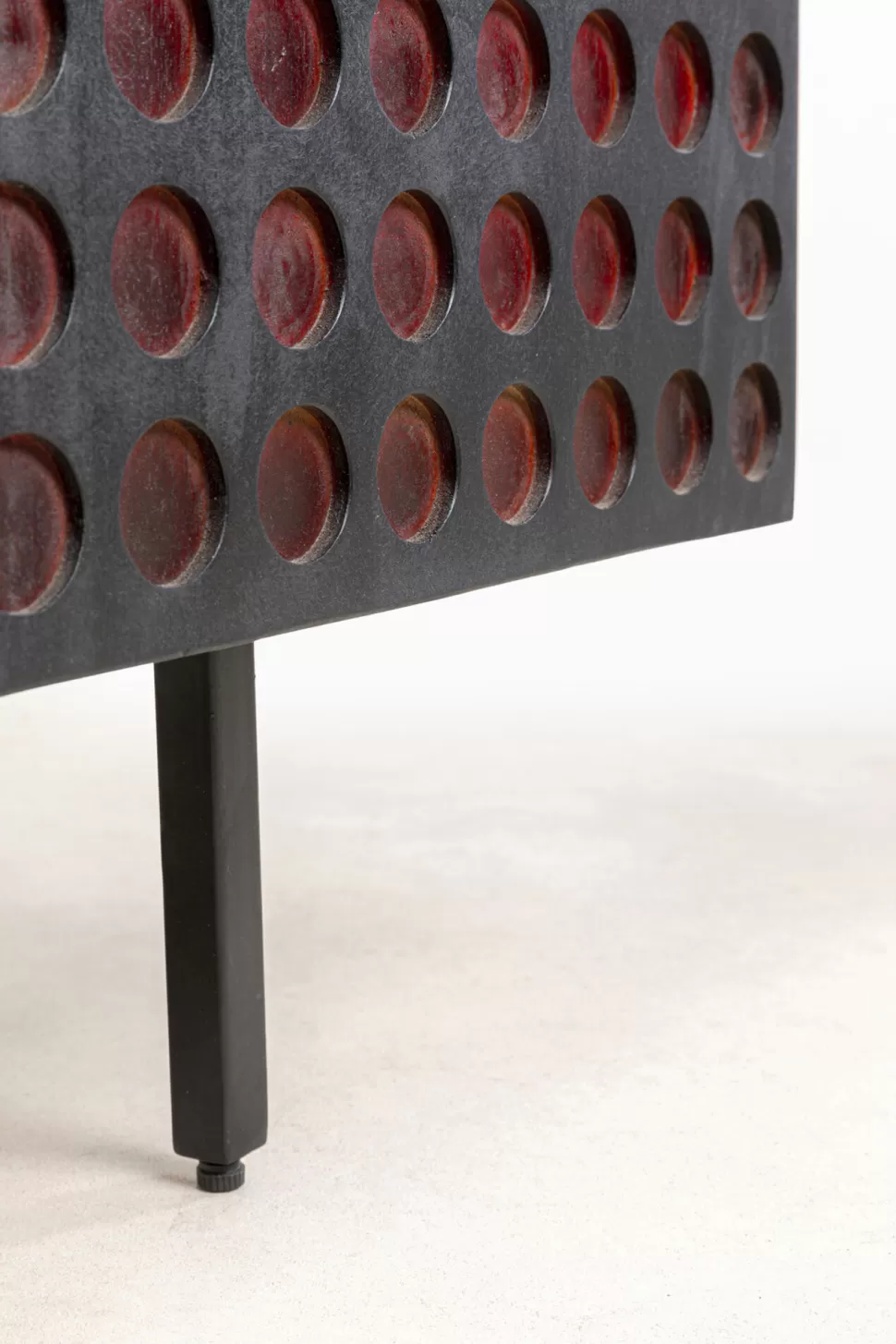 Komody-KARE Design Komoda 3-drzwiowa Fornirowana Czarna Front Kolorowy 160x75 Cm