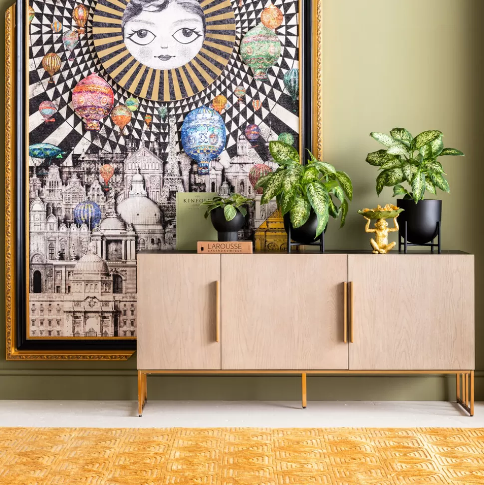 Komody-KARE Design Komoda Cesaro 160x75 Cm Naturalna - Blat Ceramika