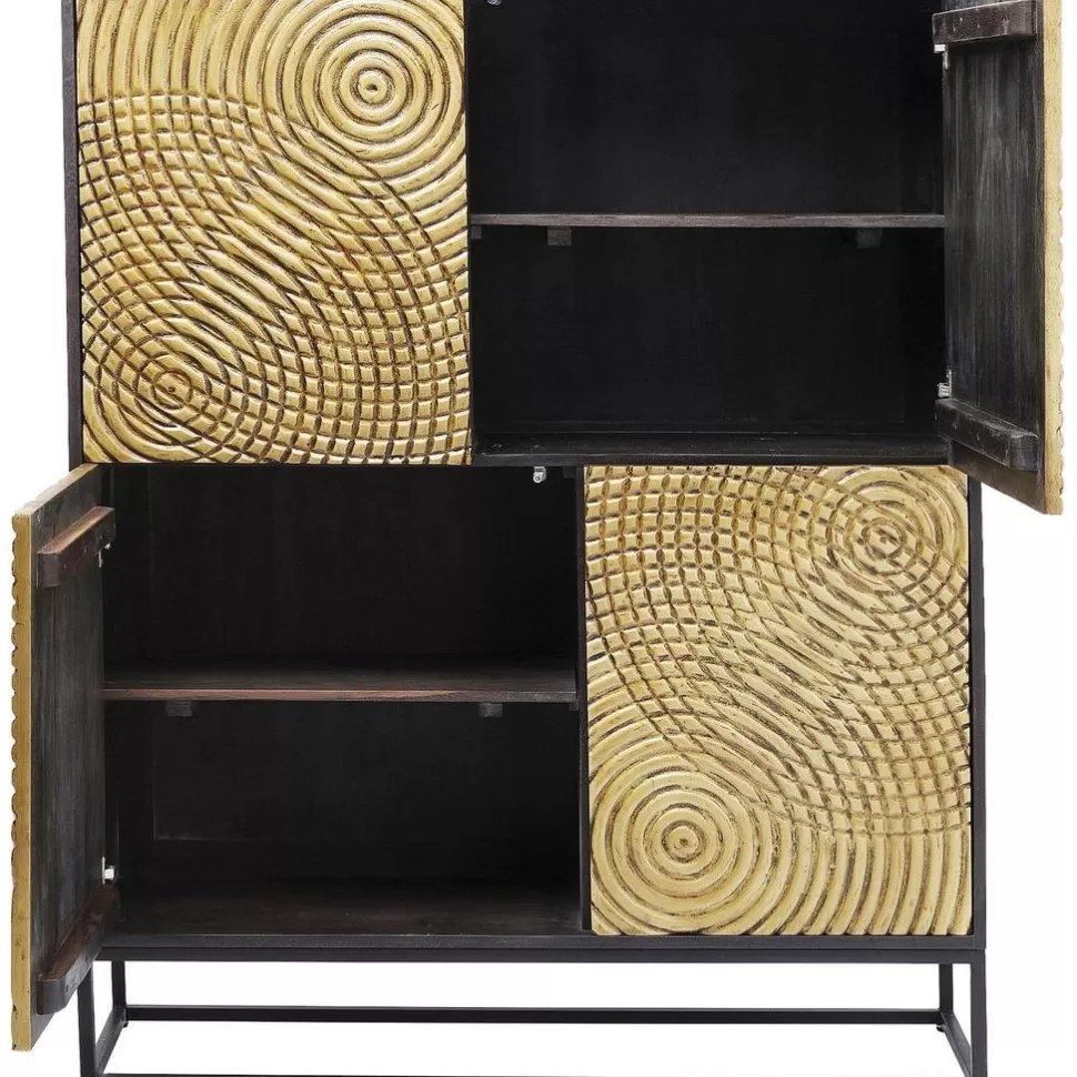 Komody-KARE Design Komoda Circulo 120x150 Cm Czarno-złota