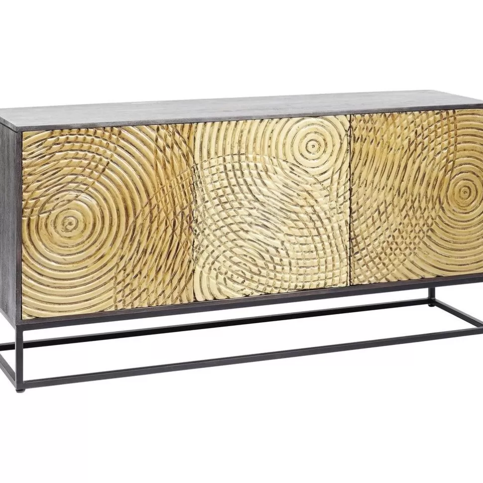 Komody-KARE Design Komoda Circulo 160x80 Cm Czarno-złota