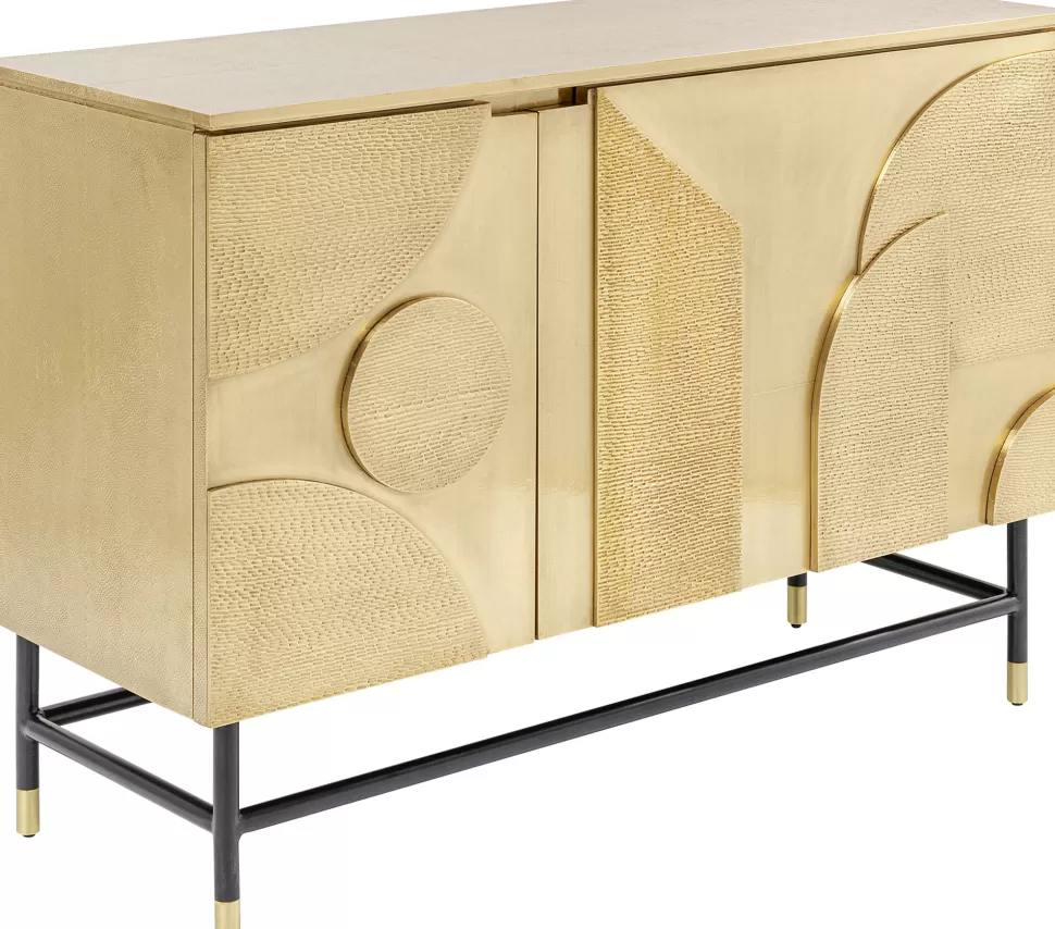 Komody-KARE Design Komoda Dwudrzwiowa Złota Glamour 123x87 Cm