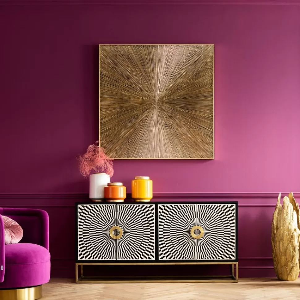 Komody-KARE Design Komoda Electro 160x80 Cm Czarno-biała