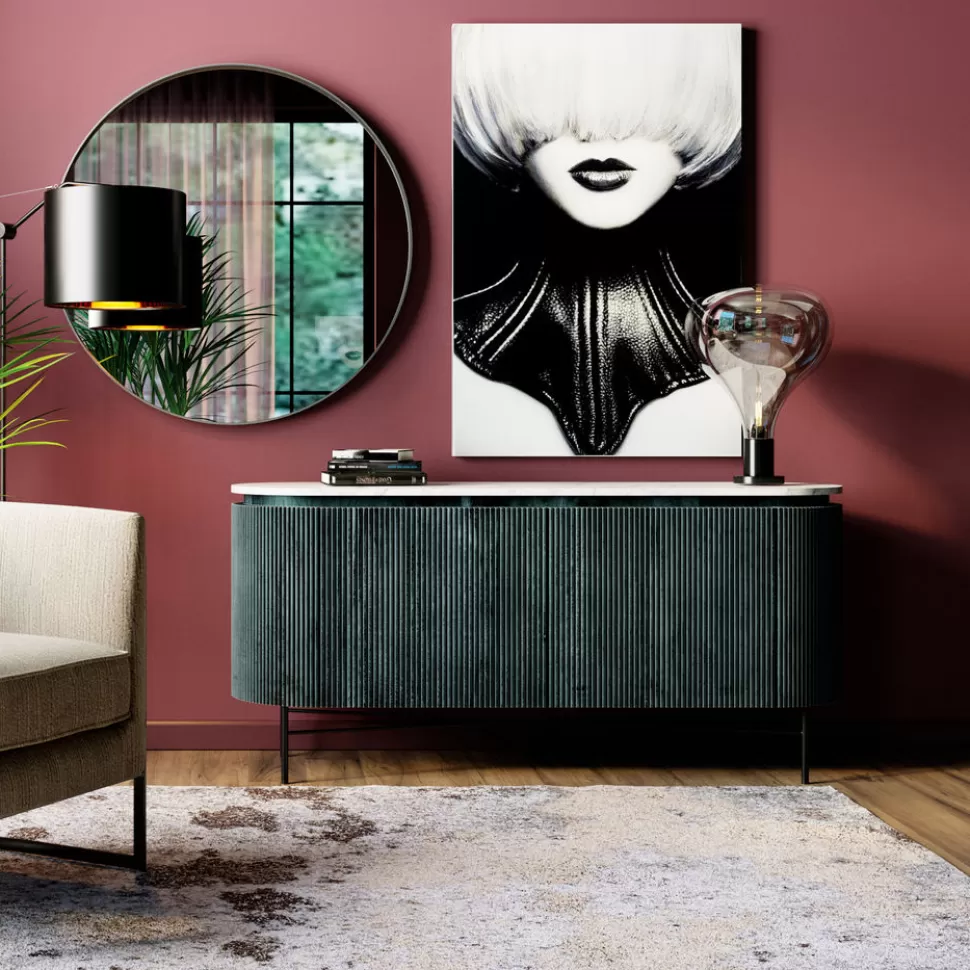Komody-KARE Design Komoda Glenn 160x75 Cm Biało-szara