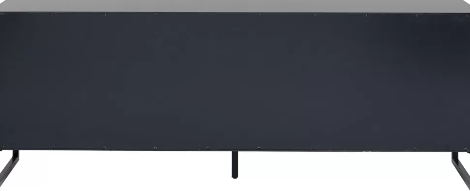 Komody-KARE Design Komoda Kolorowa Z Szufladami I Drzwiami MDF 186 Cm Podstawa Czarna Stalowa