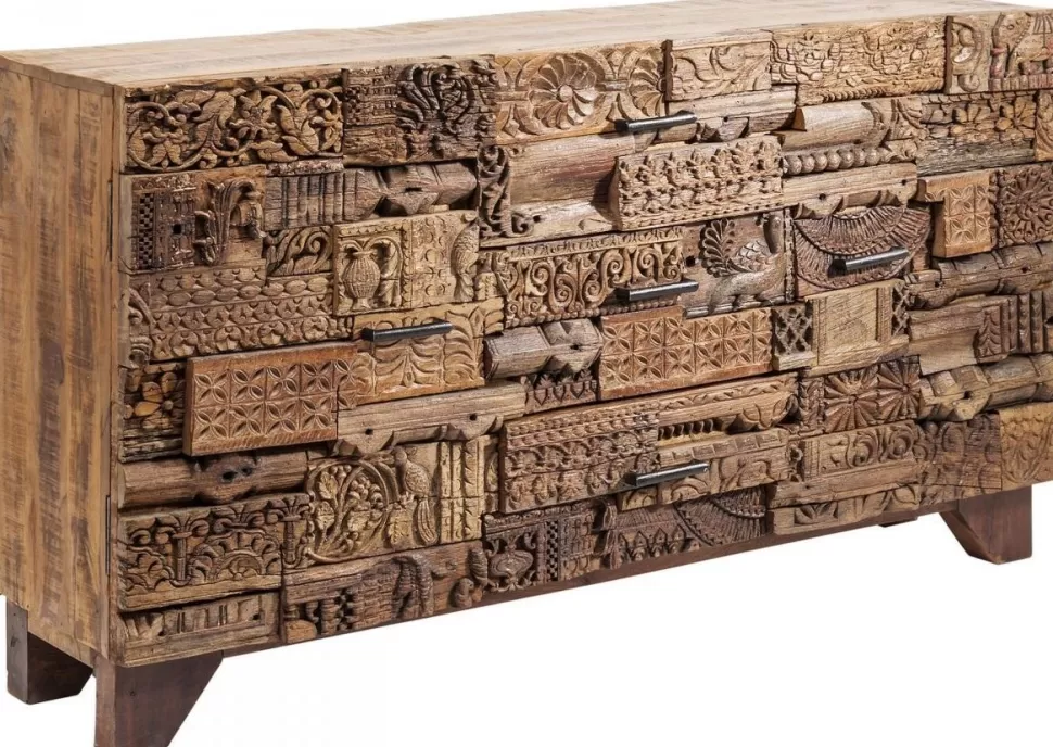 Komody-KARE Design Komoda Shanti Surprise Puzzle 160x90 Cm Drewniana