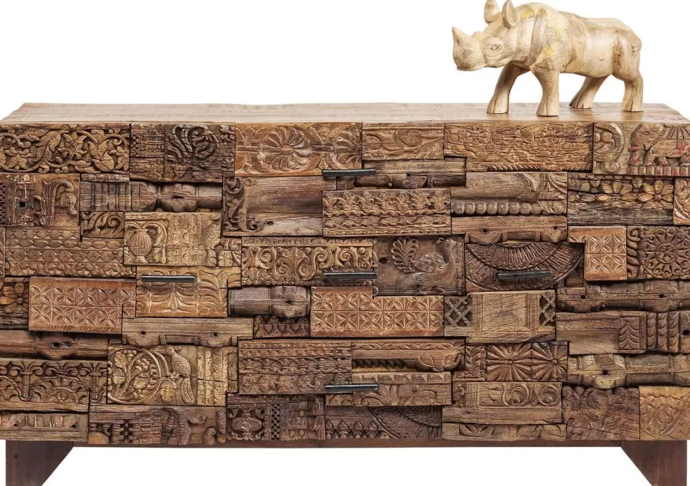 Komody-KARE Design Komoda Shanti Surprise Puzzle 160x90 Cm Drewniana