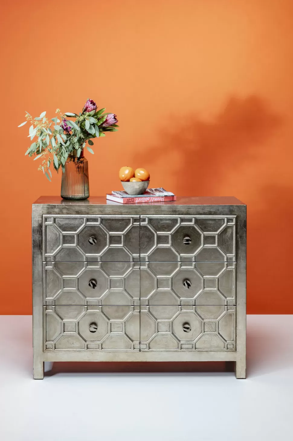 Komody-KARE Design Komoda Szampańska Z 6 Szufladami Glamour 108 X 38 Cm