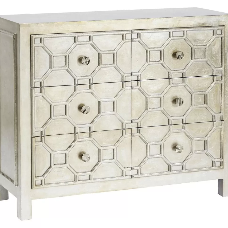 Komody-KARE Design Komoda Szampańska Z 6 Szufladami Glamour 108 X 38 Cm