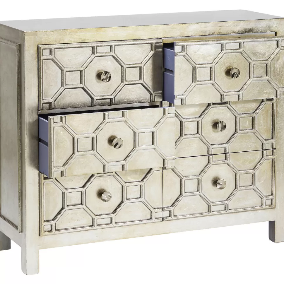 Komody-KARE Design Komoda Szampańska Z 6 Szufladami Glamour 108 X 38 Cm