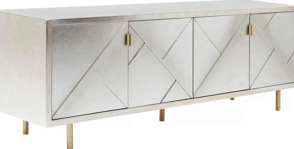 Komody-KARE Design Komoda Venice Triangle 180x64 Cm Srebrno Złota