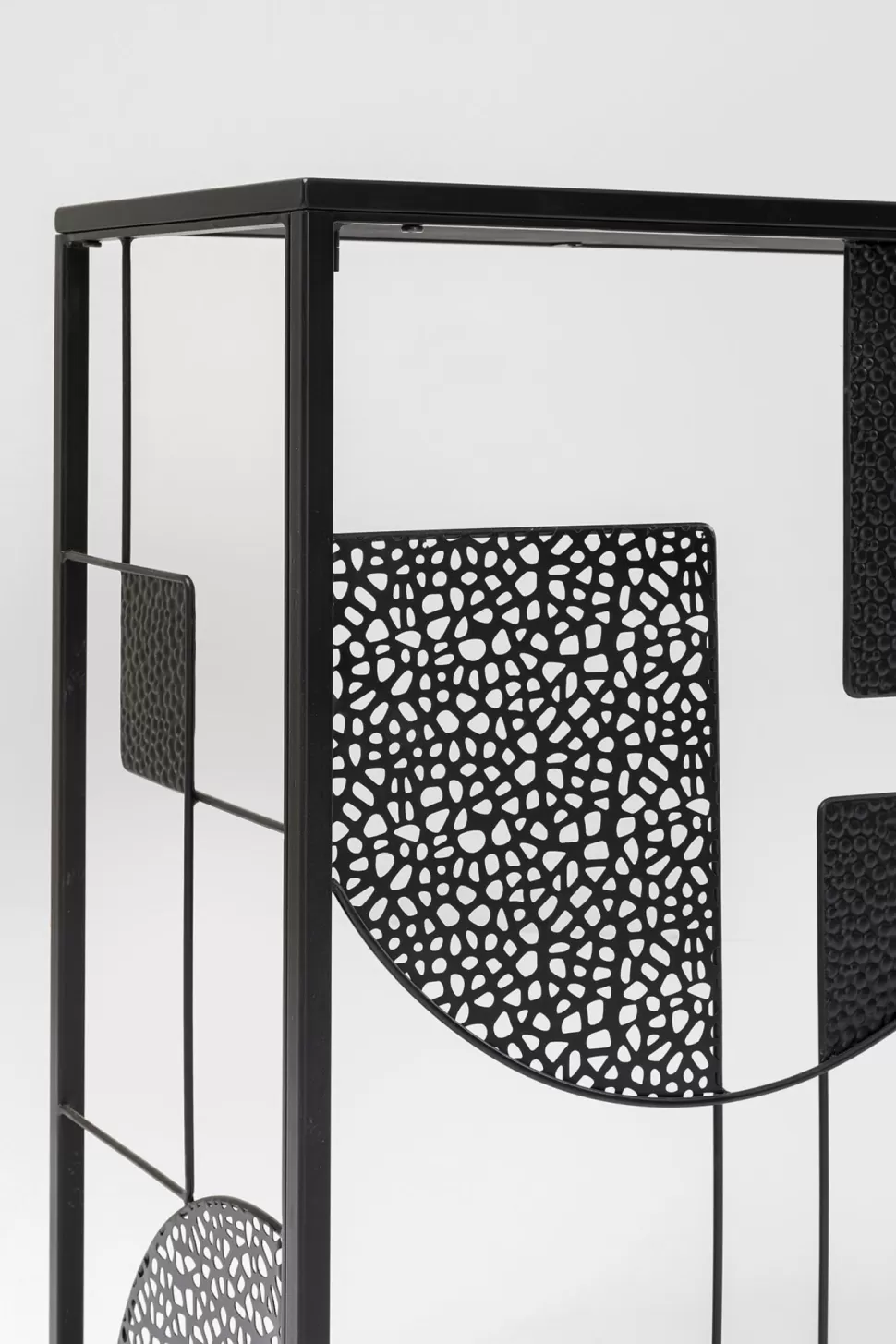 Konsole I Toaletki-KARE Design Konsola Do Przedpokoju Loft Czarna Stalowa Blat Lustrzany 120x33 Cm