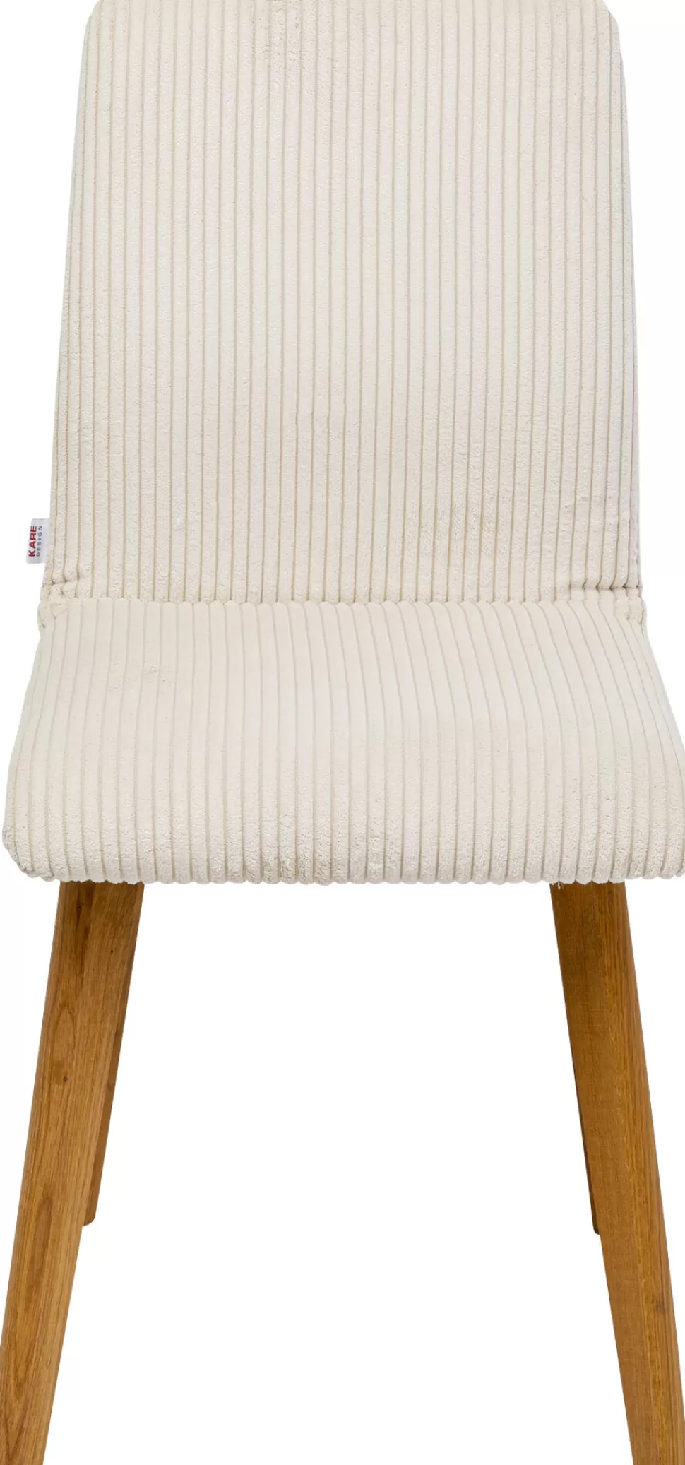 Krzesła-KARE Design Krzesło Do Jadalni Tapicerka Kremowa Nogi Dębowe Olejowane 44x92 Cm