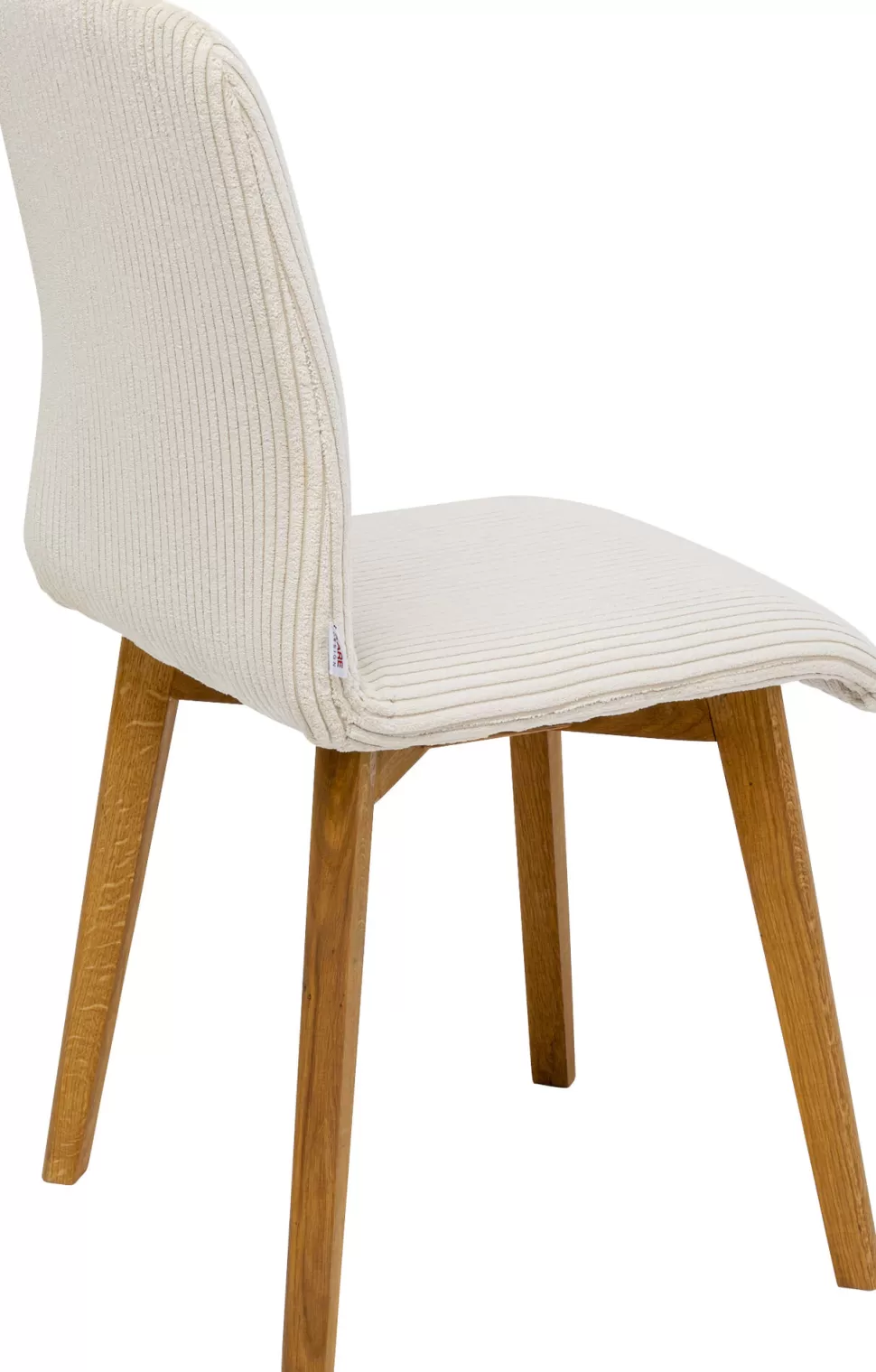 Krzesła-KARE Design Krzesło Do Jadalni Tapicerka Kremowa Nogi Dębowe Olejowane 44x92 Cm