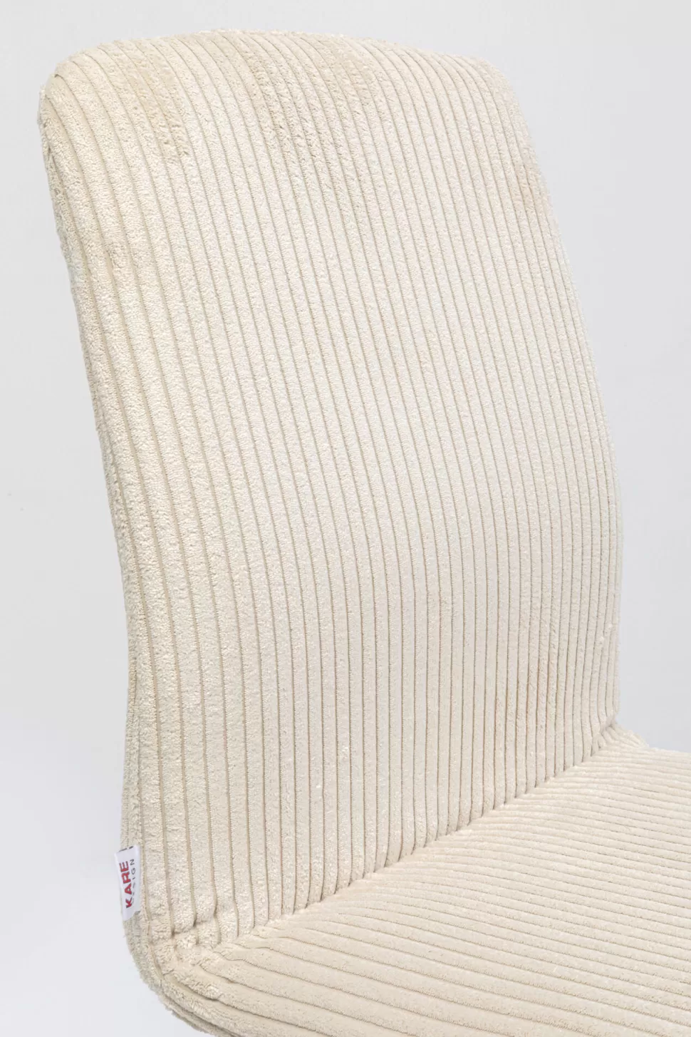 Krzesła-KARE Design Krzesło Do Jadalni Tapicerka Kremowa Nogi Dębowe Olejowane 44x92 Cm