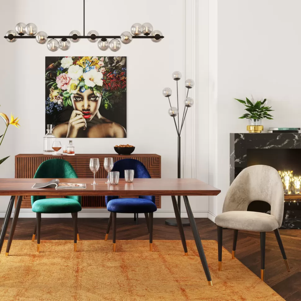 Krzesła-KARE Design Krzesło Iris Velvet 49x84 Cm Beżowe