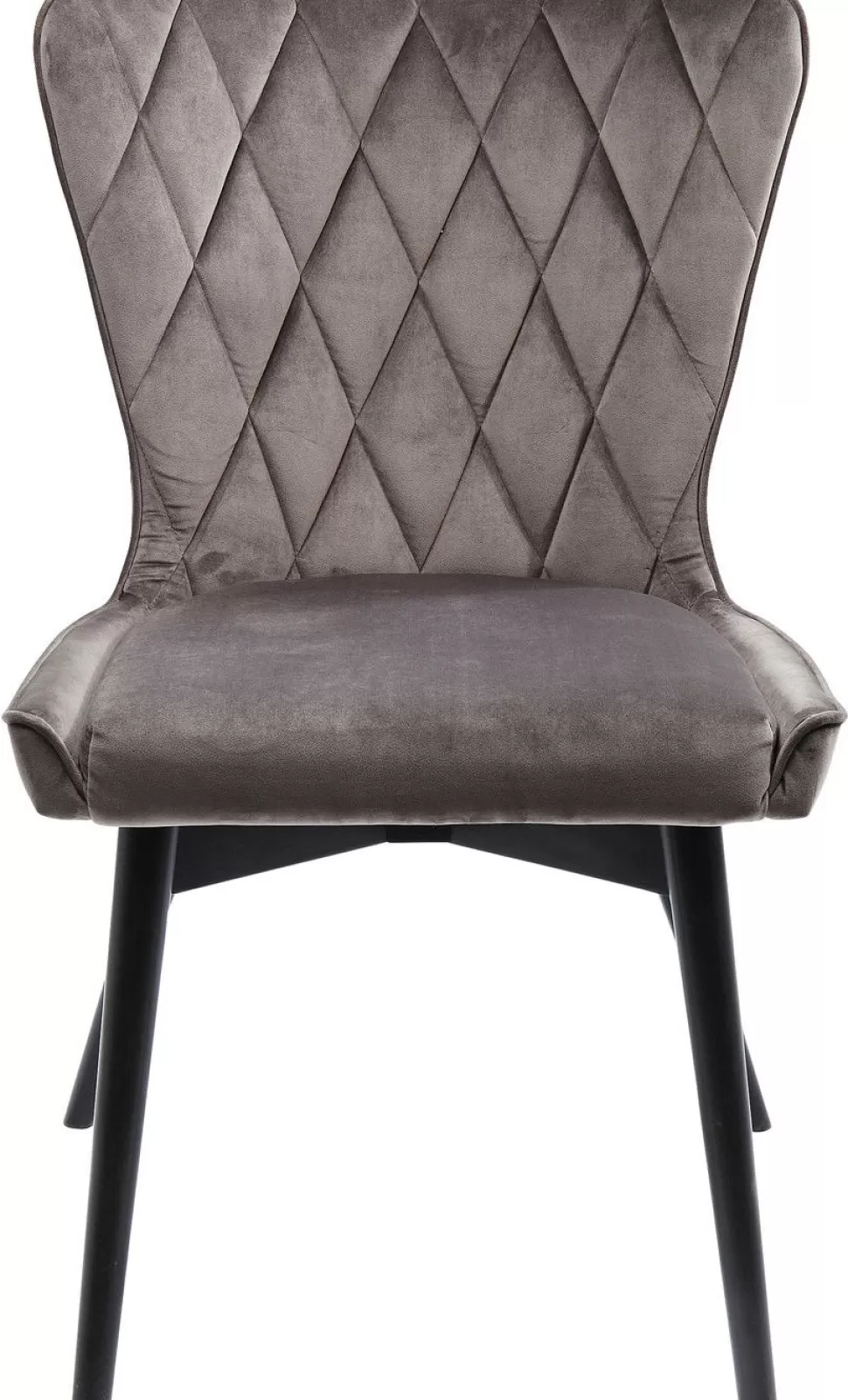 Krzesła-KARE Design Krzesło Marshall Velvet 57x89 Cm Szare