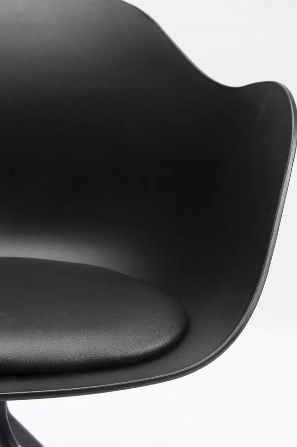 Krzesła-KARE Design Krzesło Obrotowe Z Podłokietnikami Bel Air 58x78 Cm Czarne Ekoskóra