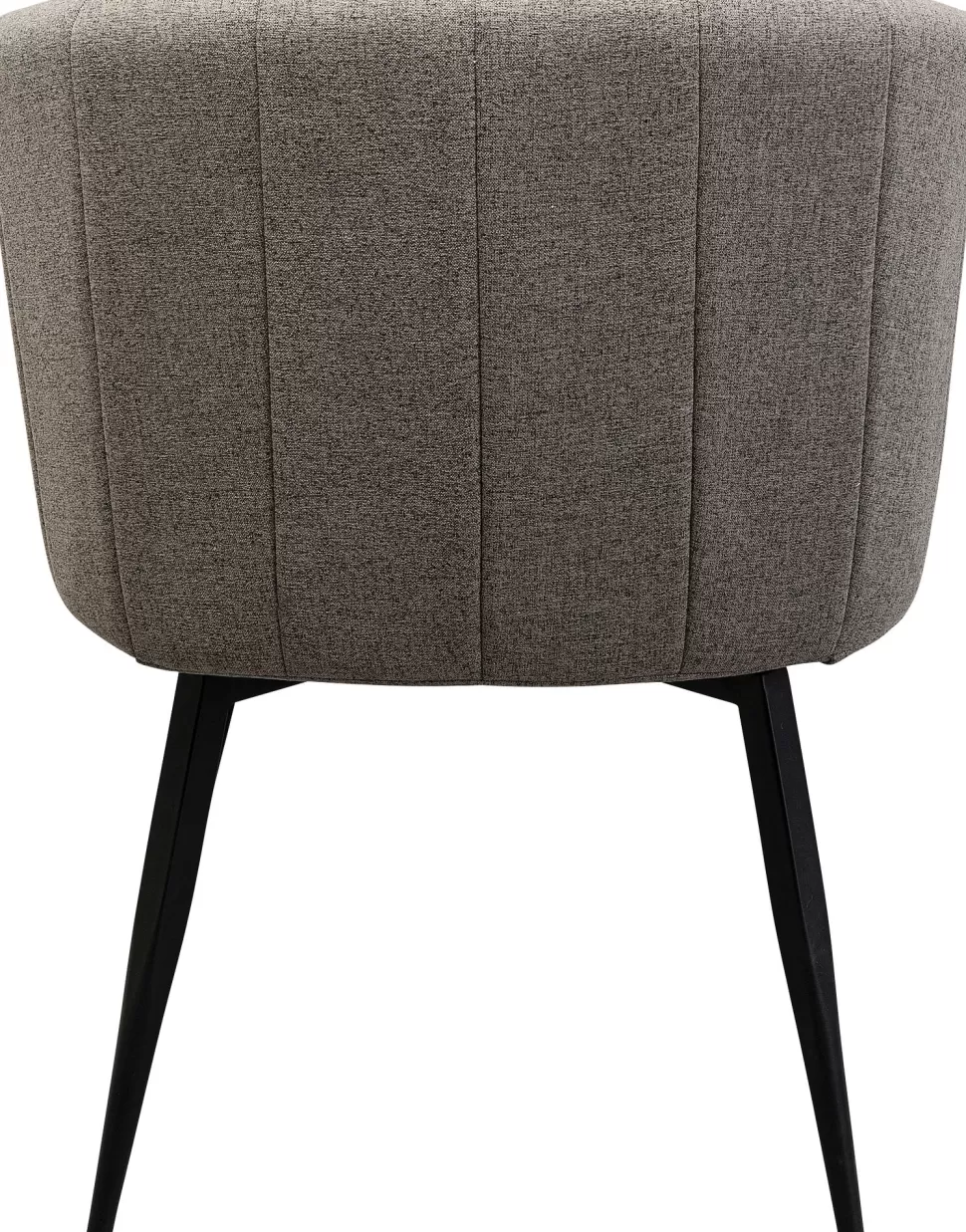 Krzesła-KARE Design Krzesło Obrotowe Z Podłokietnikami Kolor Szary Nogi Ze Stali Czarne 60x81 Cm