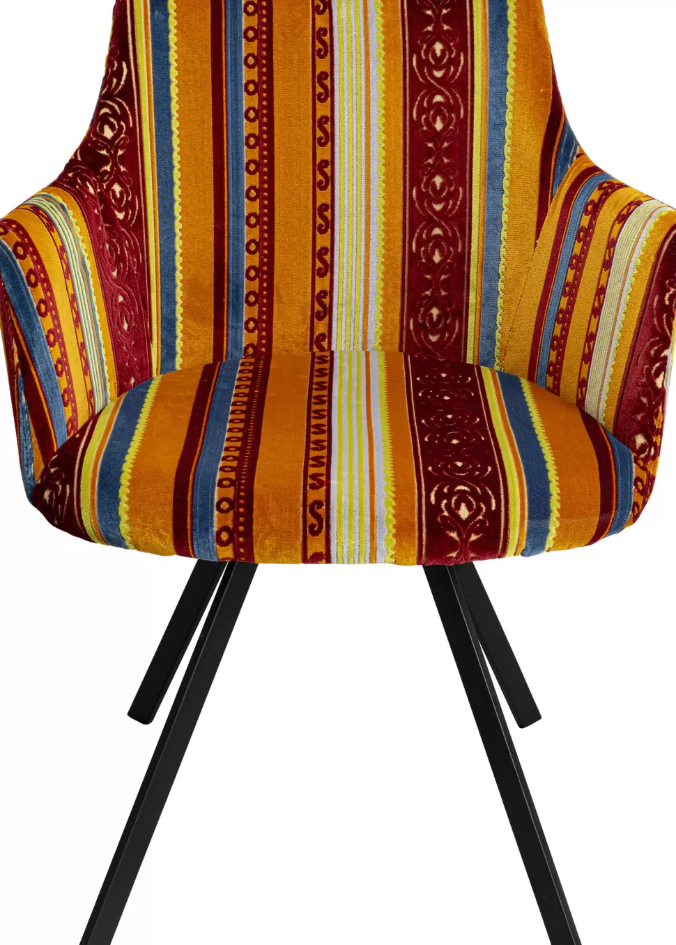 Krzesła-KARE Design Krzesło Obrotowe Z Podłokietnikami Kolorowe Z Czarnymi Nogami 62x83 Cm