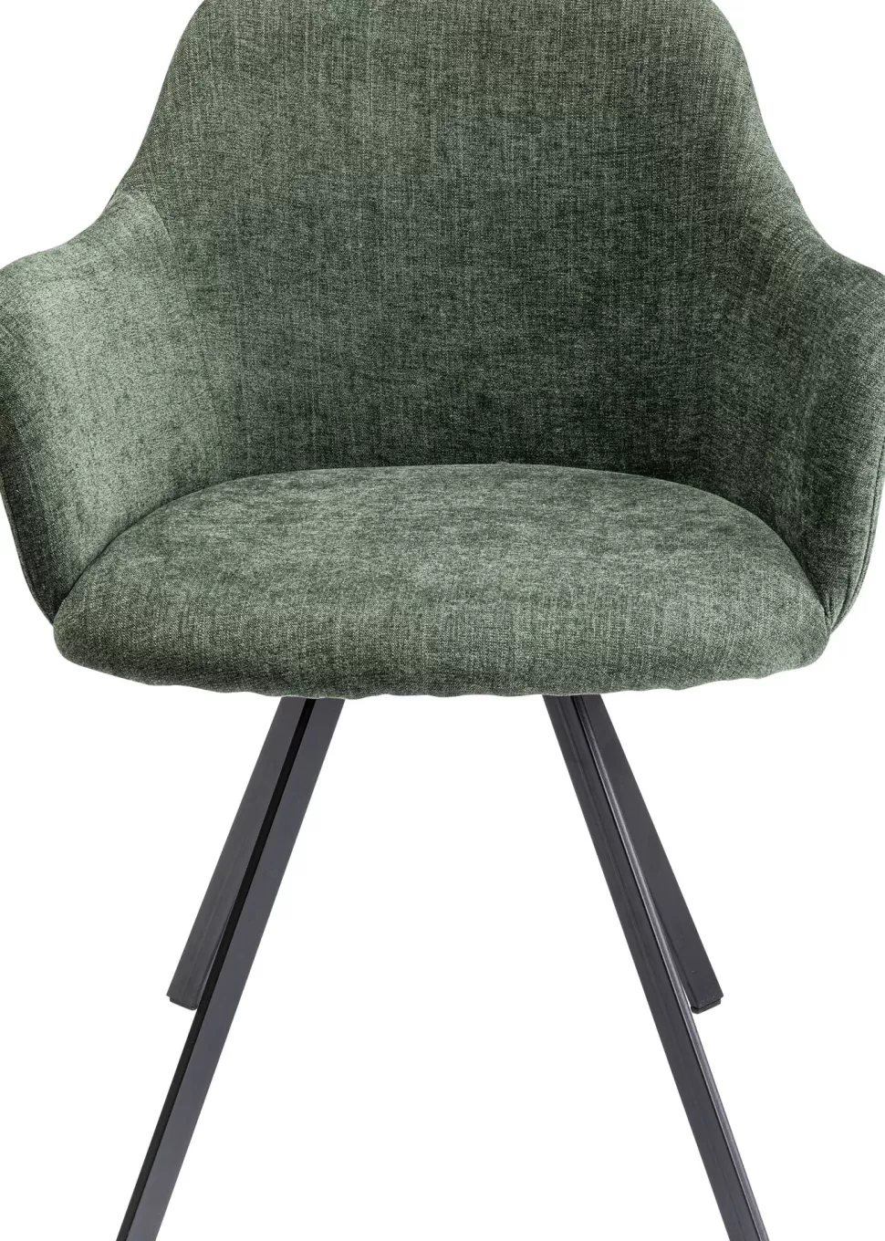 Krzesła-KARE Design Krzesło Obrotowe Z Podłokietnikami Zielone Nogi Czarne 62x83 Cm